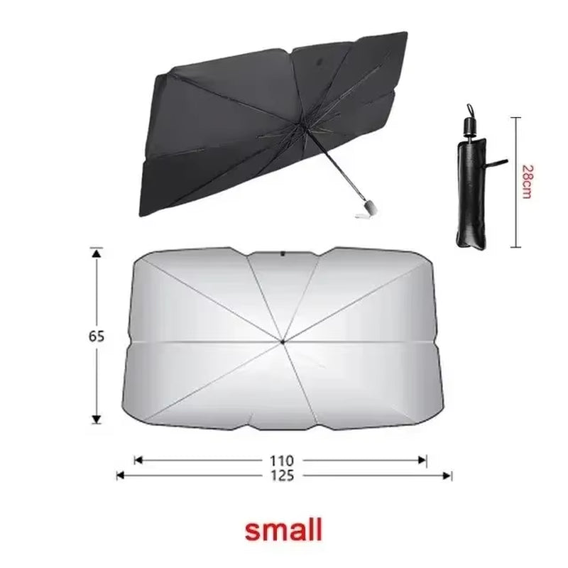 Car Sunshade Umbrella for Auto Shading Car Sun Shade Protector Parasol Summer Sun Interior Windshield Protection Curtain